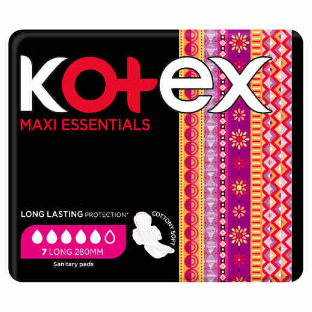 KOTEX MAXI ESSENTIALS PADS LONG P7*16